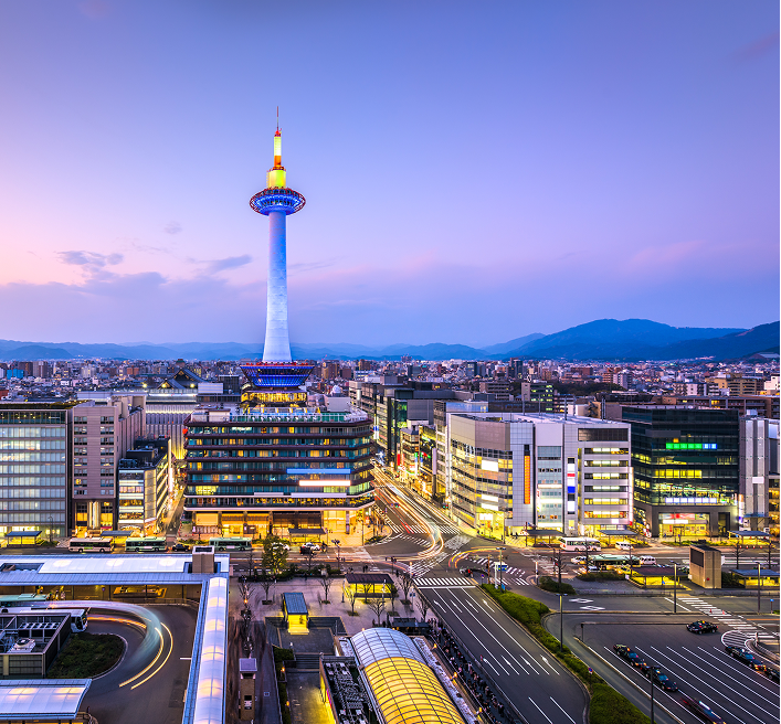 京都のランドマークの夜景
